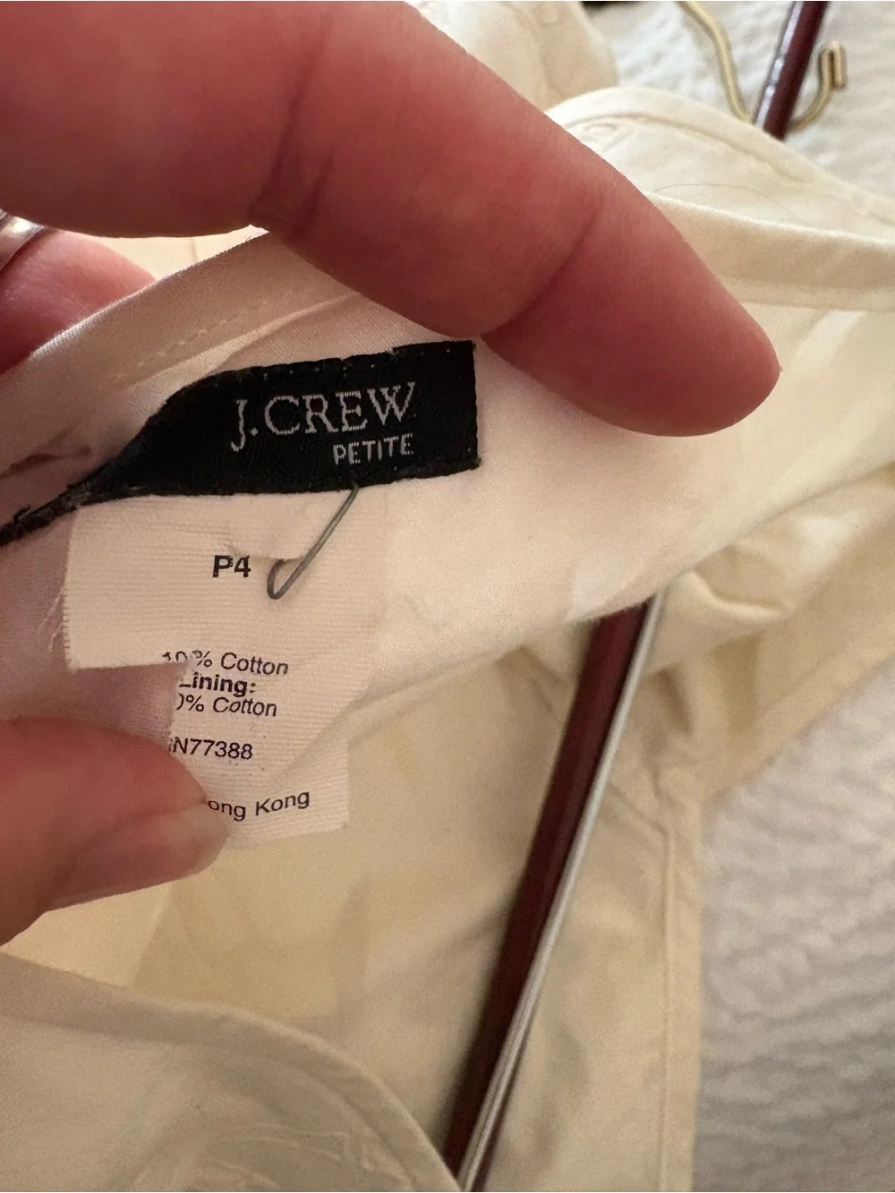 J.Crew Petite Cream Embroidered Fit & Flare Dress P4